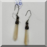 J114. Mother of pearl earrings. - $34 